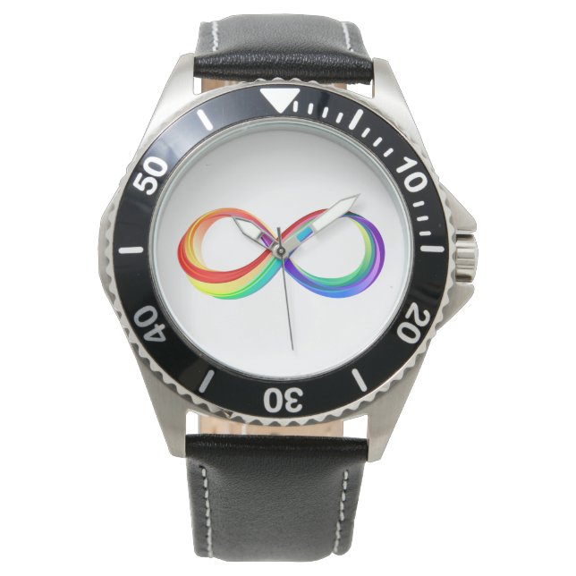 Layered Rainbow Infinity Symbol Watch (Front)