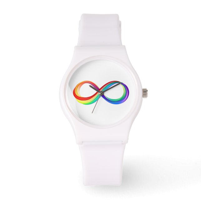 Layered Rainbow Infinity Symbol Watch (Front)