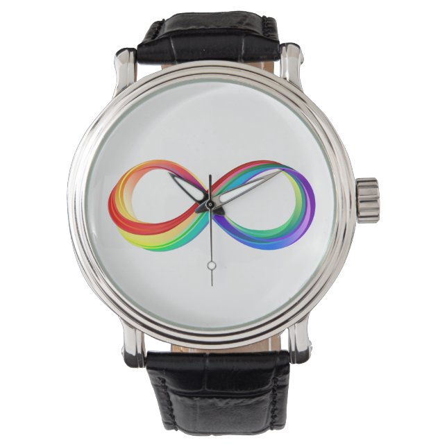 Layered Rainbow Infinity Symbol Watch (Front)