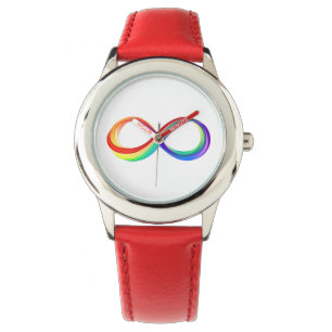 Layered Rainbow Infinity Symbol Watch