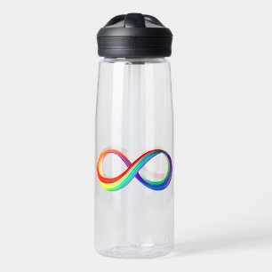 Layered Rainbow Infinity Symbol Water Bottle
