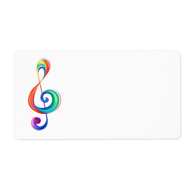 Layered rainbow treble clef (Front)