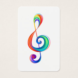 Layered rainbow treble clef