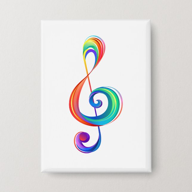 Layered rainbow treble clef (Front)