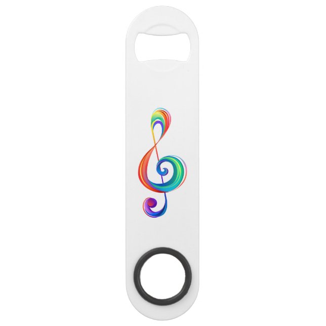 Layered rainbow treble clef (Front)