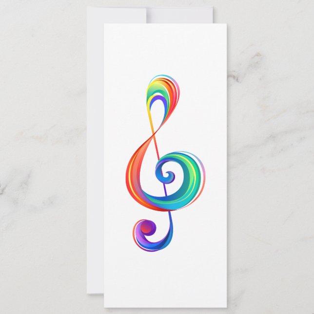 Layered rainbow treble clef (Front)