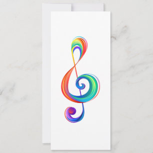 Layered rainbow treble clef