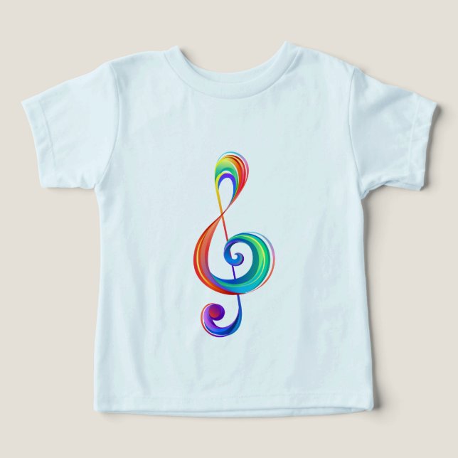 Layered rainbow treble clef (Design Front)
