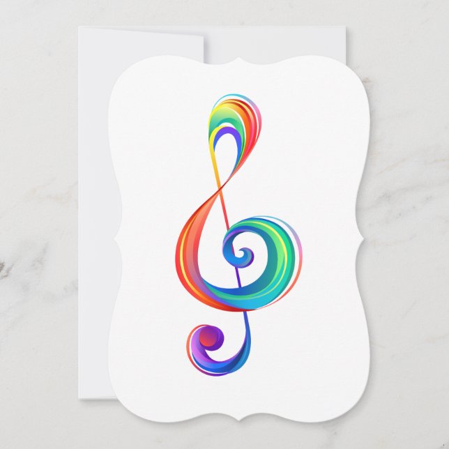 Layered rainbow treble clef (Front)