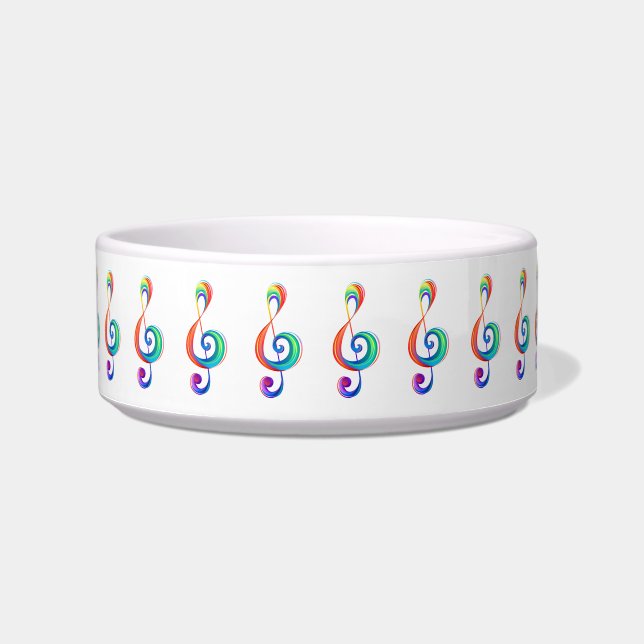 Layered rainbow treble clef bowl (Front)