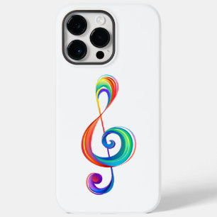 Layered rainbow treble clef Case-Mate iPhone 14 pro max case
