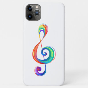 Layered rainbow treble clef Case-Mate iPhone case