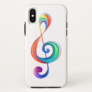 Layered rainbow treble clef Case-Mate iPhone case