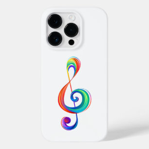 Layered rainbow treble clef Case-Mate iPhone 14 pro case