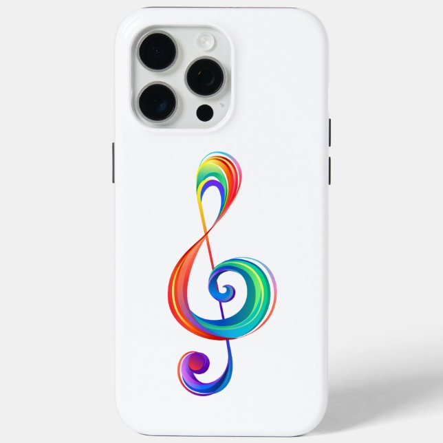 Layered rainbow treble clef Case-Mate iPhone case (Back)