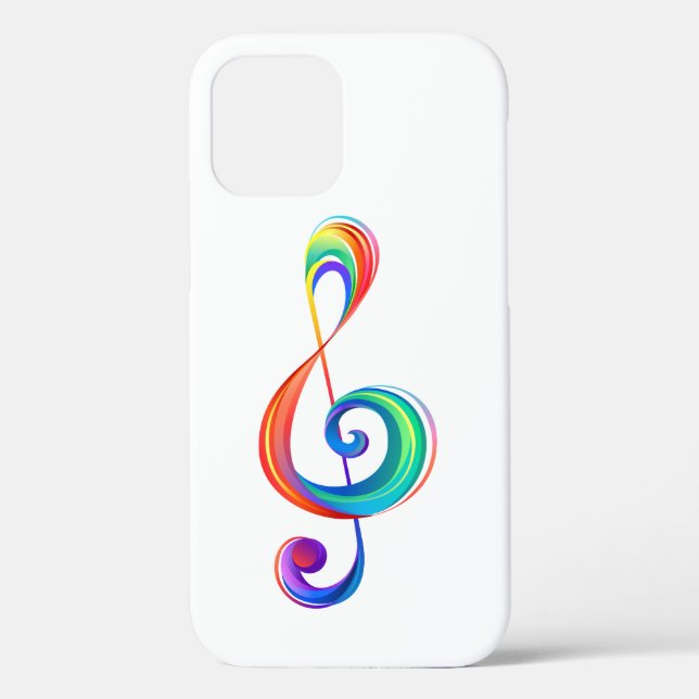 Layered rainbow treble clef Case-Mate iPhone case (Back)