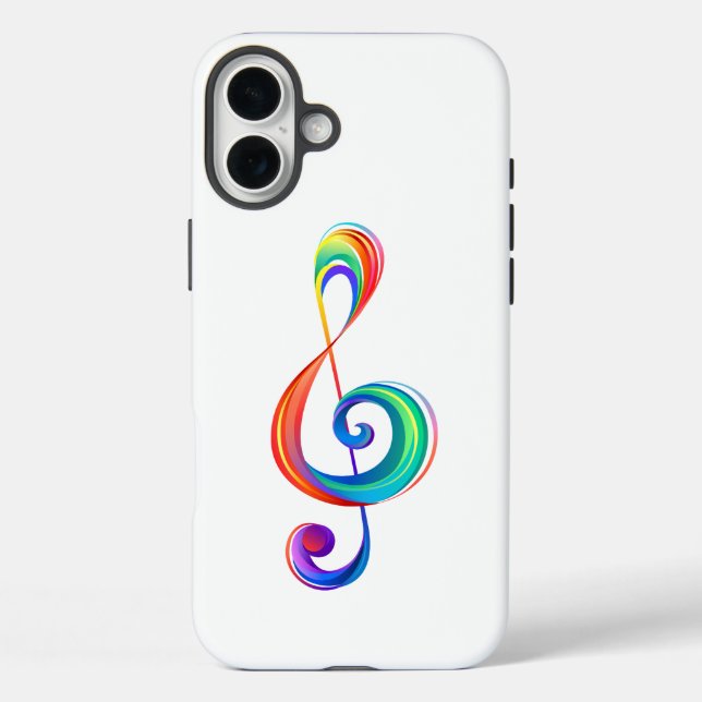 Layered rainbow treble clef Case-Mate iPhone case (Back)