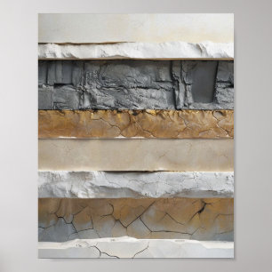 Layered Stone Texture Poster