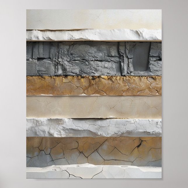 Layered Stone Texture Poster (Front)