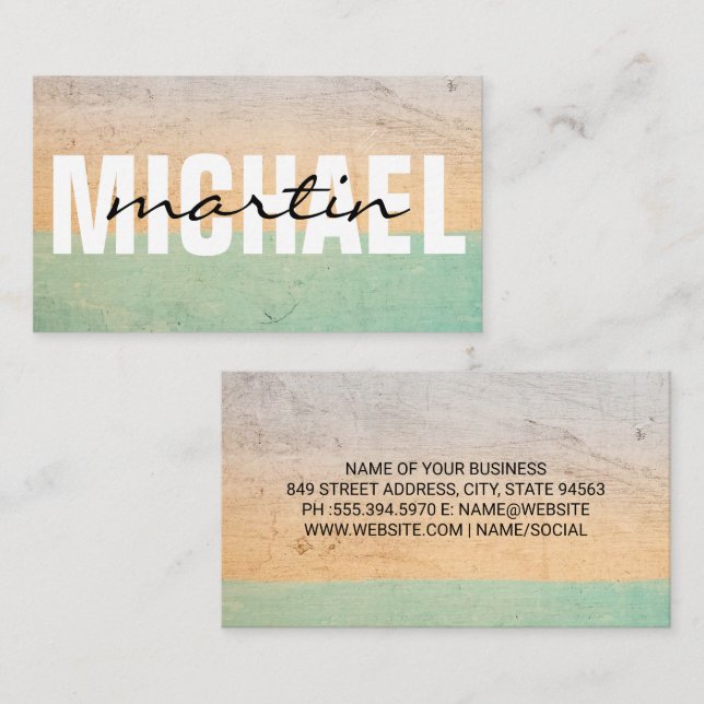 Layered Text Business Card (Front/Back)