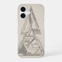 Layered Triangles Line Art