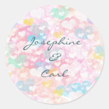 Layered Watercolor Hearts Pattern