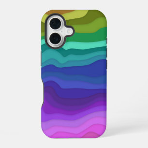 Layered Waves iPhone Case Colourful