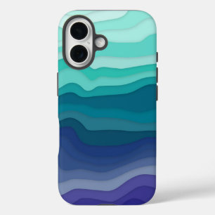 Layered Waves iPhone Case   Ocean Breeze