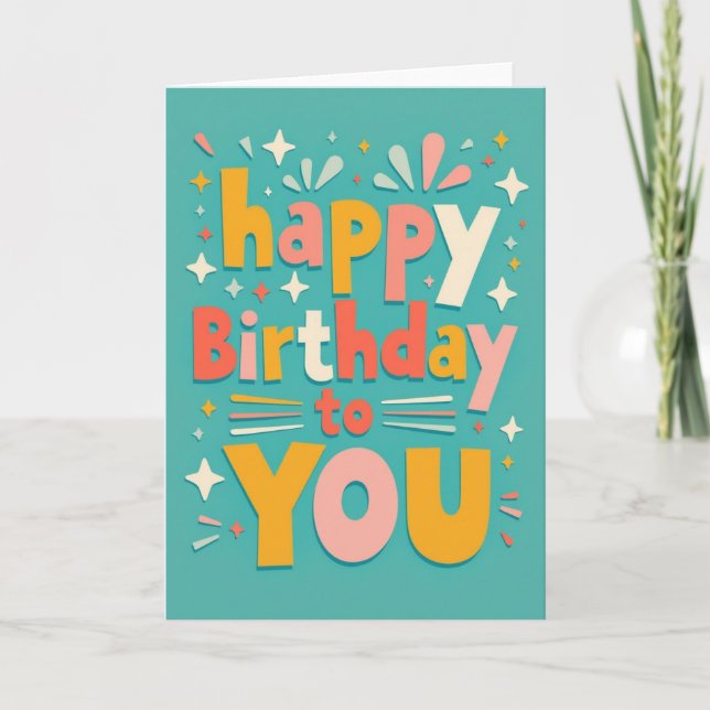 Layered Wishes Birthday Card (Front)