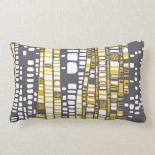 Layers in yellow and grey lumbar cushion