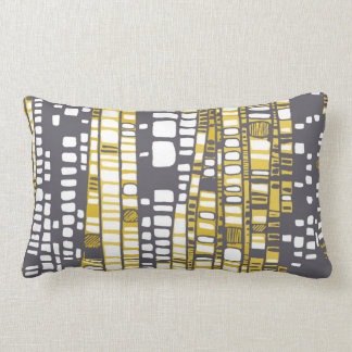 Layers in yellow and grey lumbar cushion