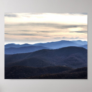 Layers of Blue Poster