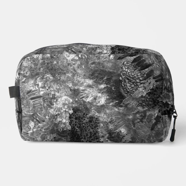  Layers of Crystals Grey  Dopp Kit (Front)