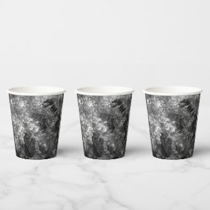  Layers of Crystals Grey  Paper Cups