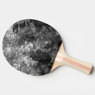Layers of Crystals Grey Ping Pong Paddle