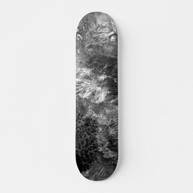  Layers of Crystals Grey  Skateboard (Front)