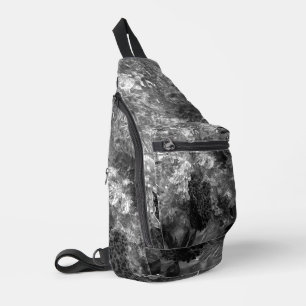 Layers of Crystals Grey Sling Bag