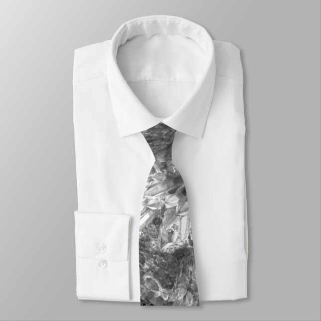  Layers of Crystals Grey  Tie (Tied)