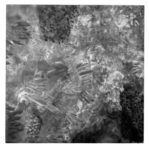  Layers of Crystals Grey  Tile