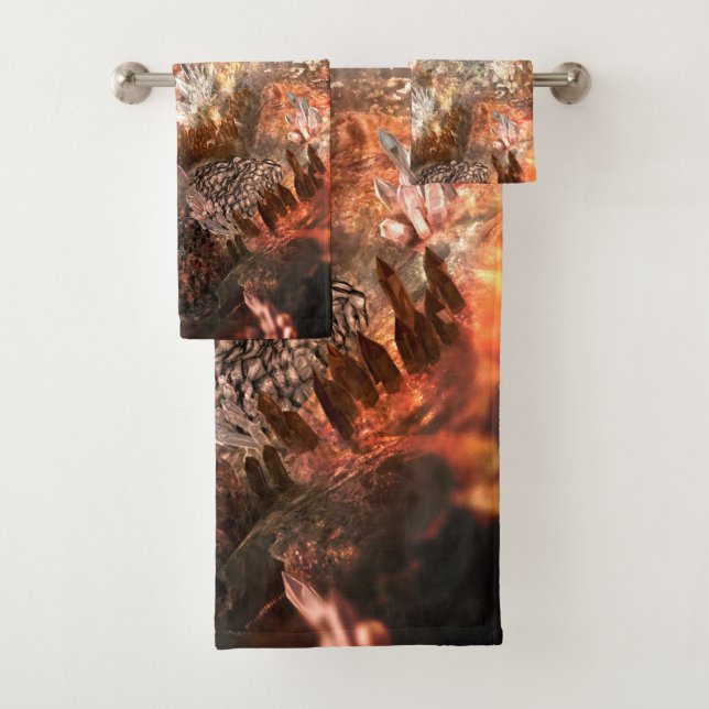  Layers of Crystals with Rustic Tint   Bath Towel Set (Insitu)