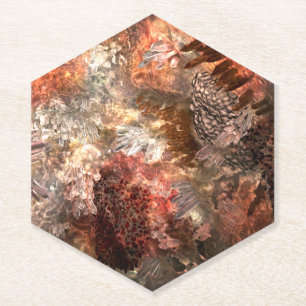  Layers of Crystals with Rustic Tint   Paper Coaster