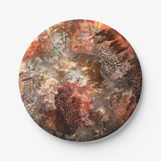  Layers of Crystals with Rustic Tint   Paper Plate (Front)