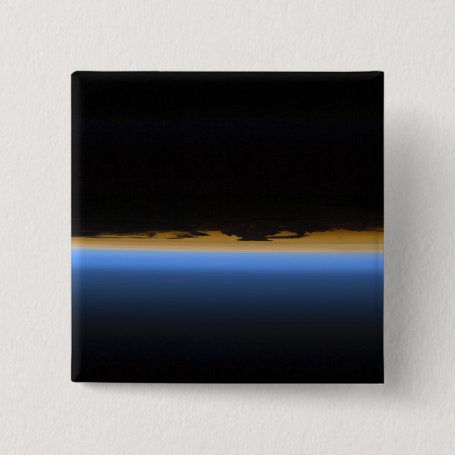 Layers of Earth's atmosphere 15 Cm Square Badge (Front)