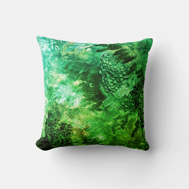 Layers of Green Crystals Cushion (Front)