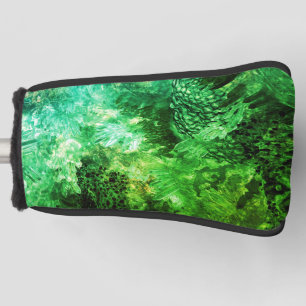 Layers of Green Crystals Golf Head Cover