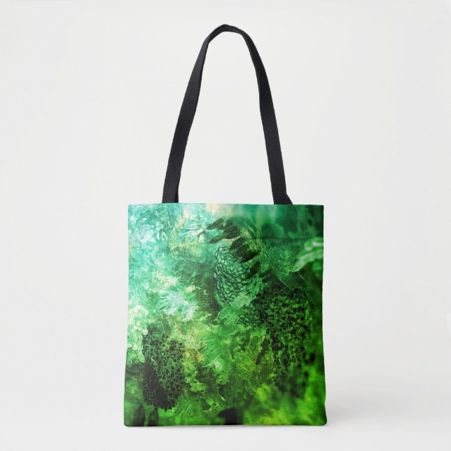 Layers of Green Crystals Tote Bag (Front)
