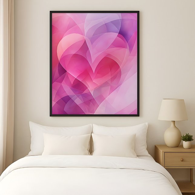 Layers of Love - Abstract Pink Hearts Poster (Creator Uploaded)