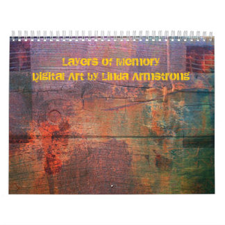 Layers of Memory Abstract Digital Art Calendar