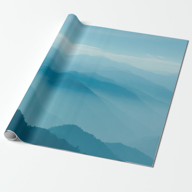 Layers of mountain wrapping paper (Unrolled)