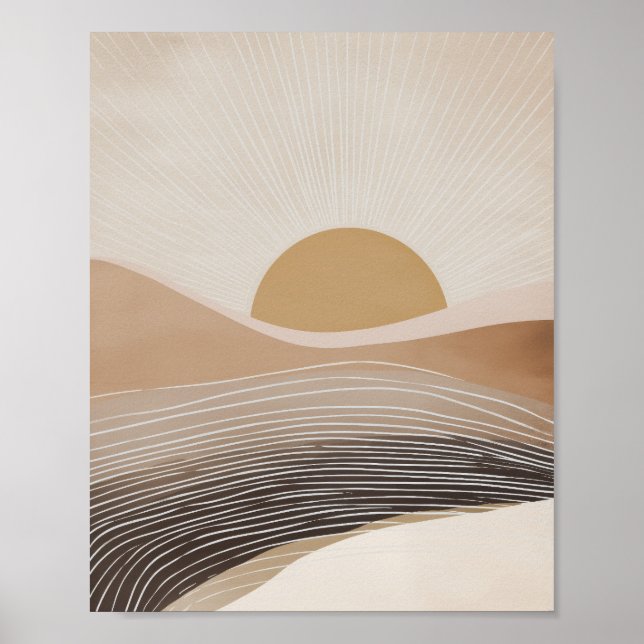 Layers Of Mountains Abstract Poster (Front)